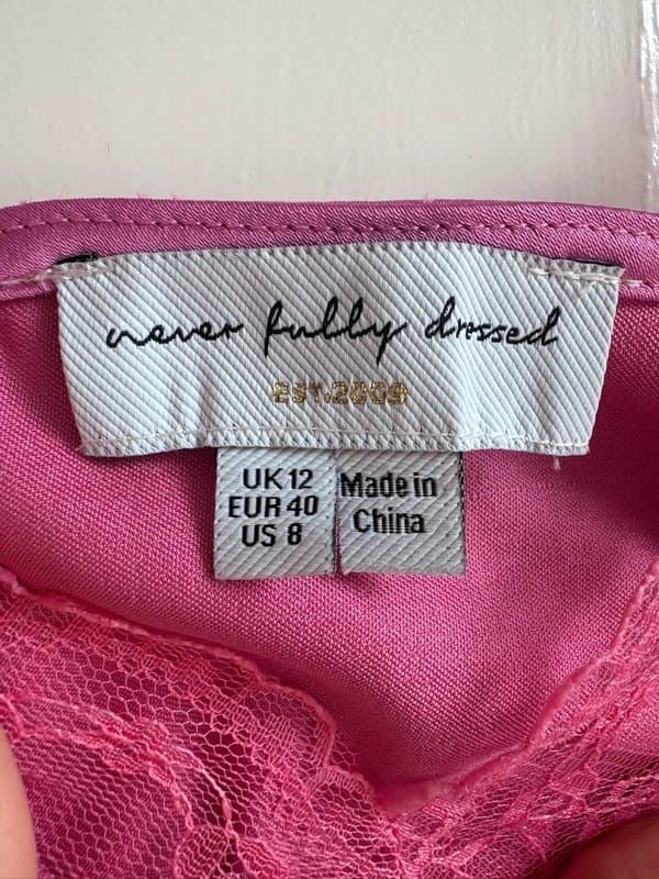 Never Fully Dressed Never Fully Dressed pink satin dress
