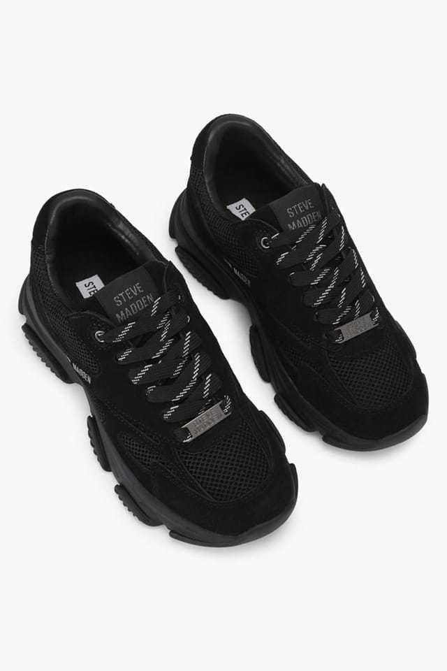Steve Madden STEVE MADDEN Women's 'Front Row Black Suede' Trainers - 2