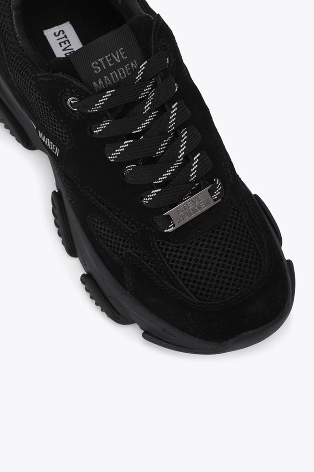 Steve Madden STEVE MADDEN Women's 'Front Row Black Suede' Trainers - 4