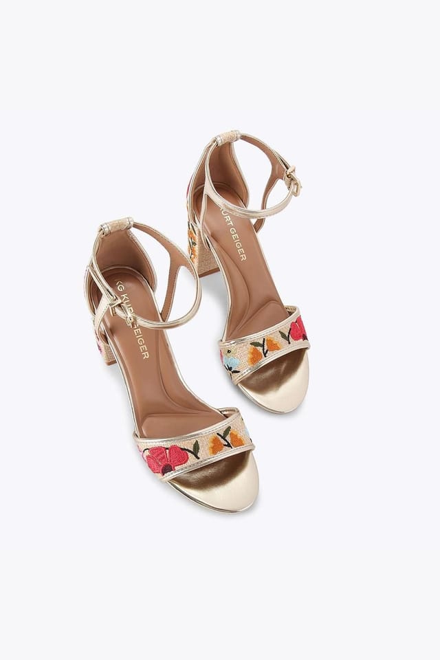 KG Kurt Geiger KG Kurt Geiger Women's 'Faryn Embroidery' Sandals in Beige - 2