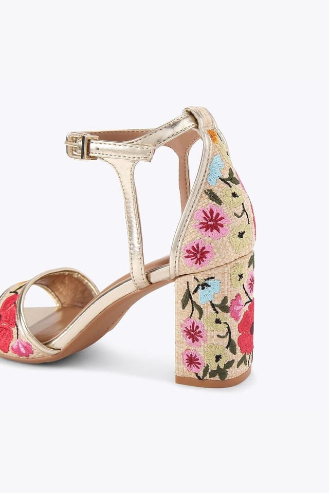 KG Kurt Geiger KG Kurt Geiger Women's 'Faryn Embroidery' Sandals in Beige - 3