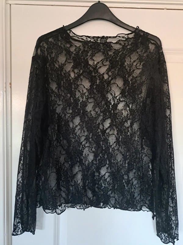 New Look New look black lace top uk 14/16