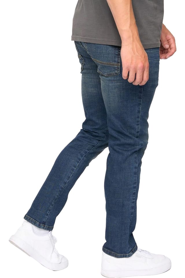 Bewley&Ritch Bewley&Ritch Men's Newbury Straight Washed Jeans in Dark Blue - 3