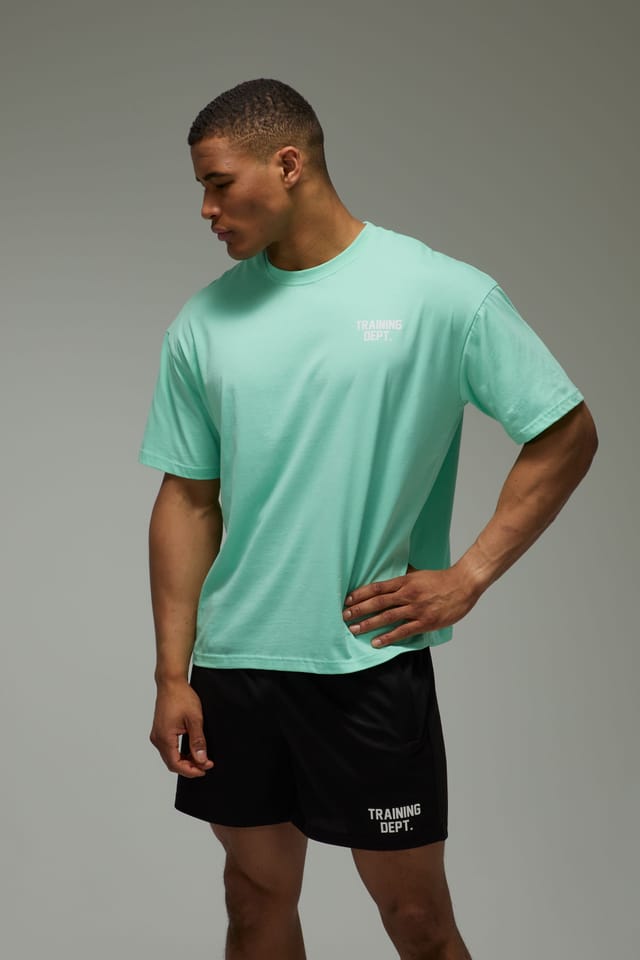 Training Dept. Training Dept. Men's Training Dept Oversized T-shirt in Light Green - 3