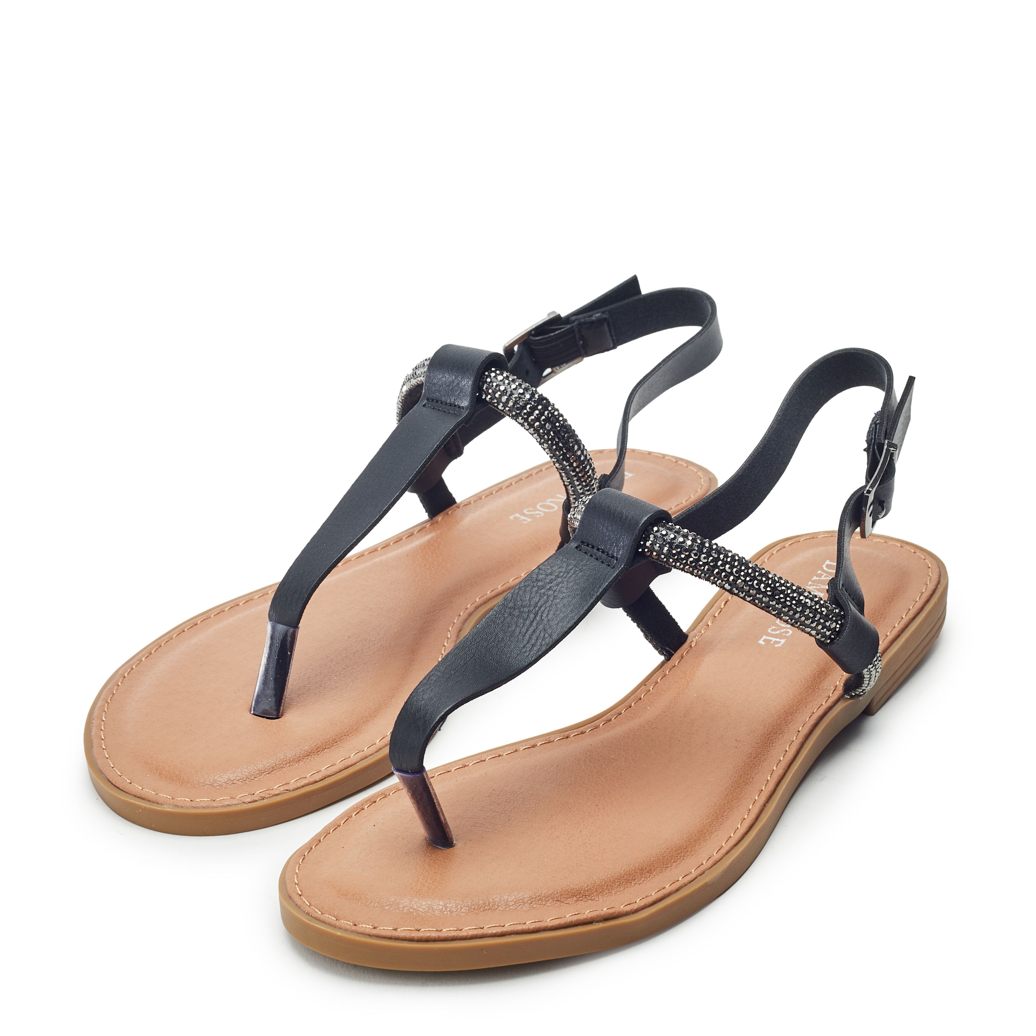 b.soleful b.soleful Women's 'Lunara' Porvair Sandals in Black - 2