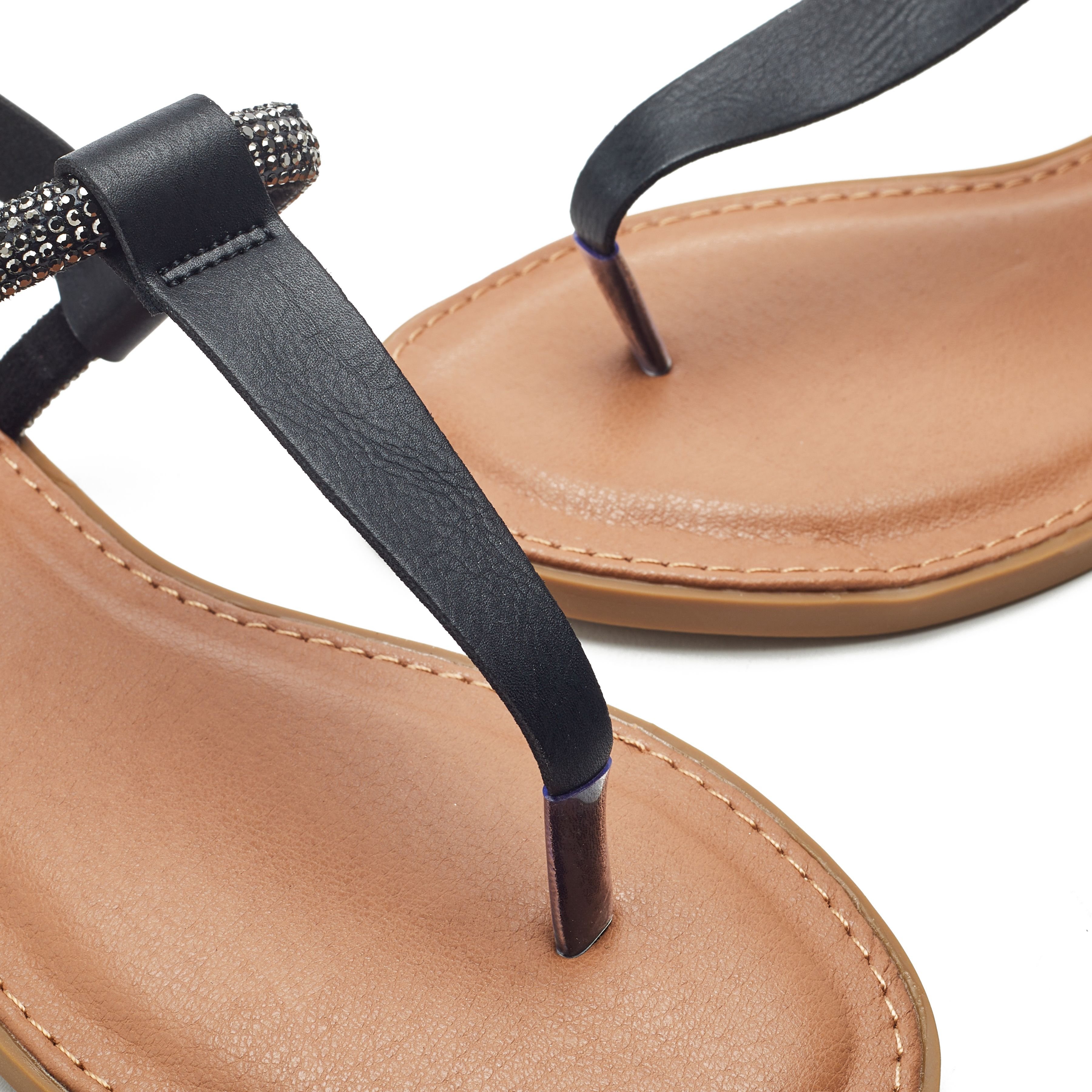 b.soleful b.soleful Women's 'Lunara' Porvair Sandals in Black - 4