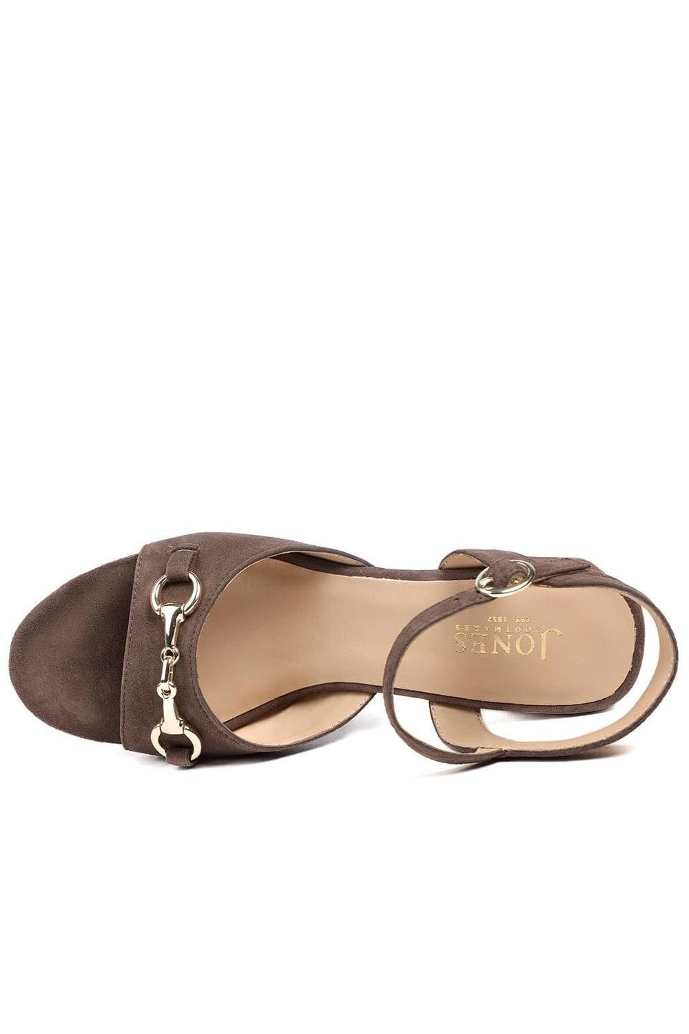 Jones Bootmaker Jones Bootmaker Women's Gianna Leather Mid Block Heel Sandals in Brown - 4