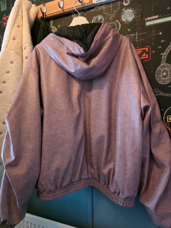 Bershka Bershka Pink leather jacket size M