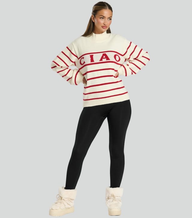 South Beach Women's Cream Ciao Striped Jumper South Beach New Look - 2
