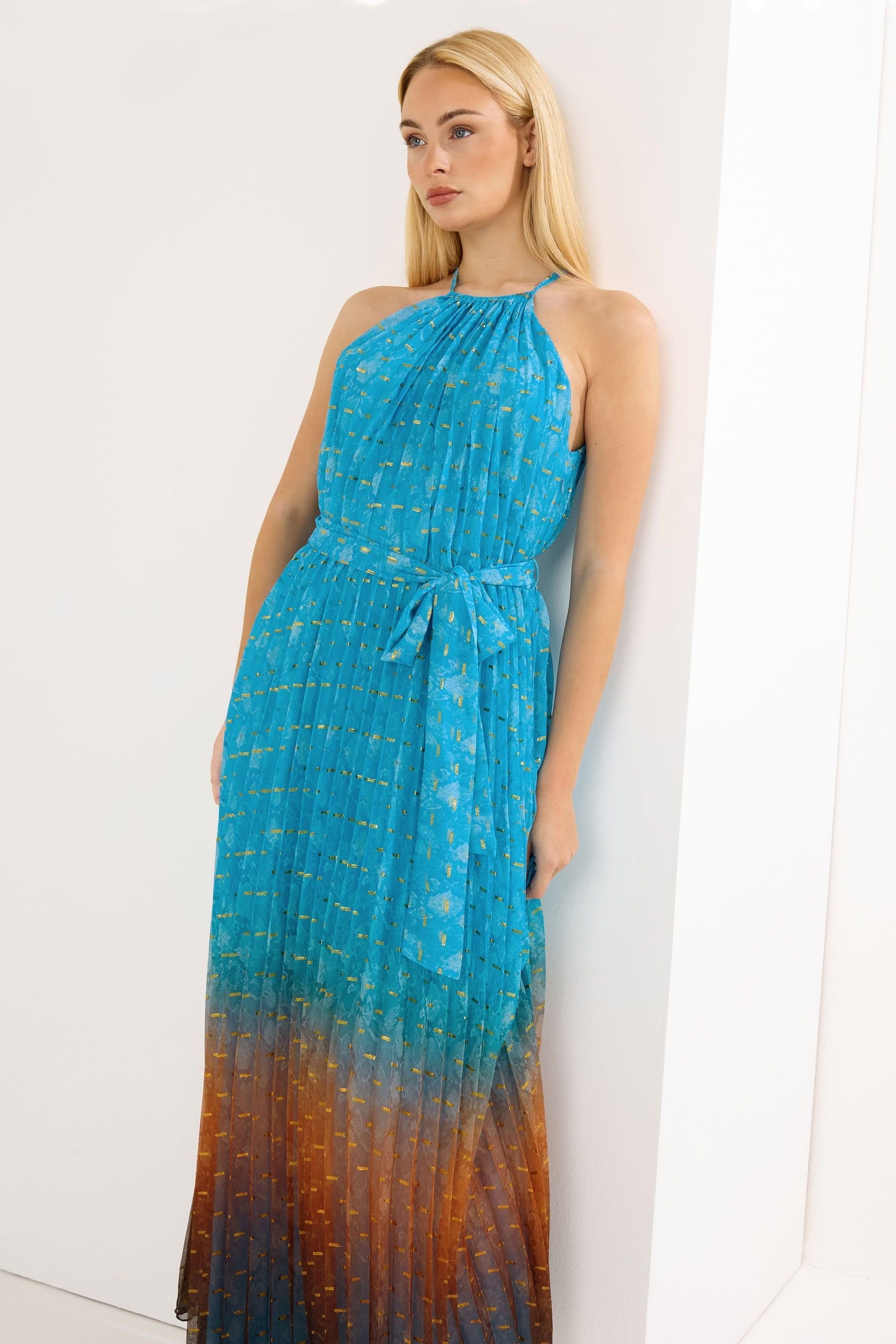 Star By Julien Macdonald Star by Julien Macdonald Women's Snake Skin Metallic Pleated Dress - 4