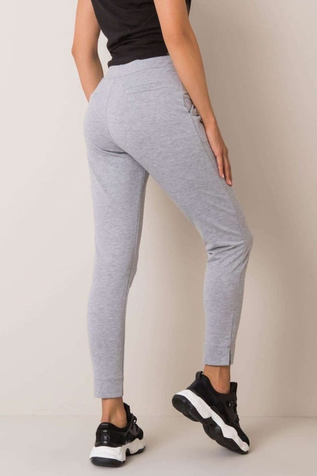 Love Lace Love Lace Women's Sweatpants with Elastic Waist Pockets in Grey - 3