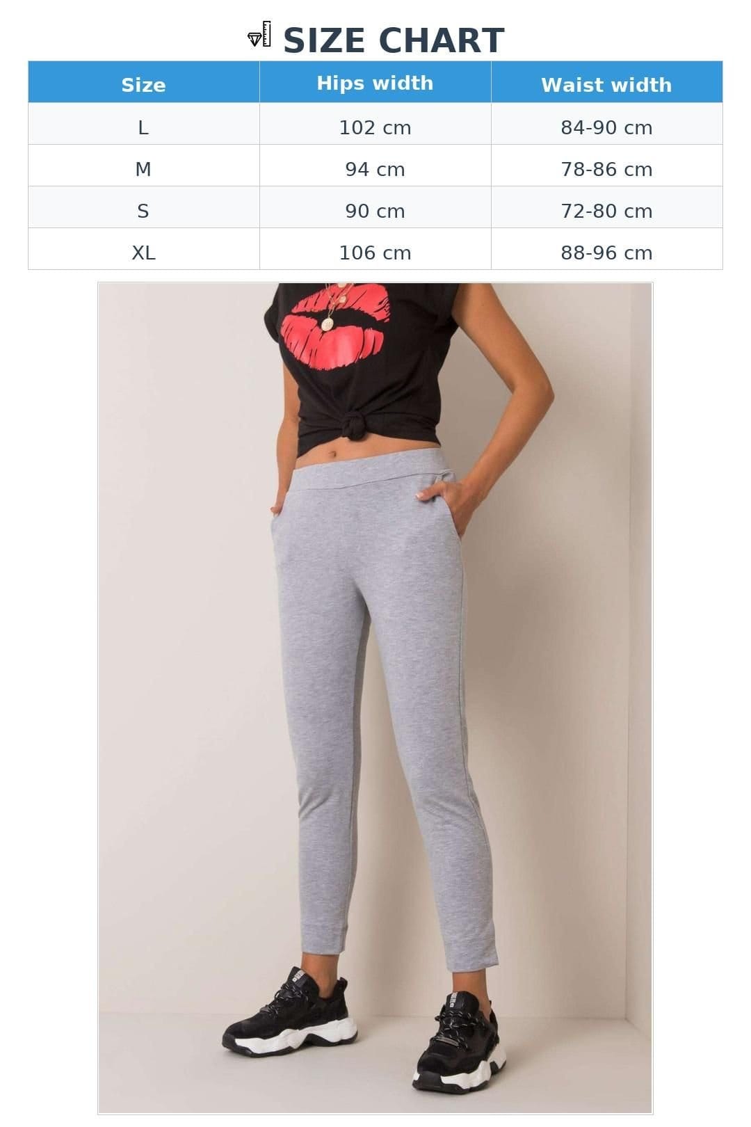 Love Lace Love Lace Women's Sweatpants with Elastic Waist Pockets in Grey - 4