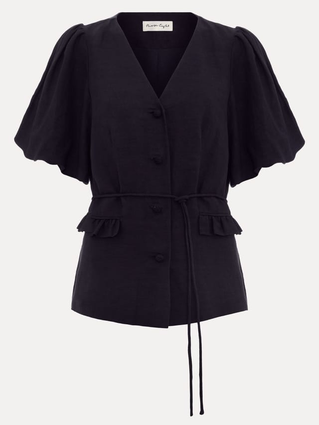 Phase Eight Phase Eight Women's Audrey Linen Blouse in Dark Navy - 2