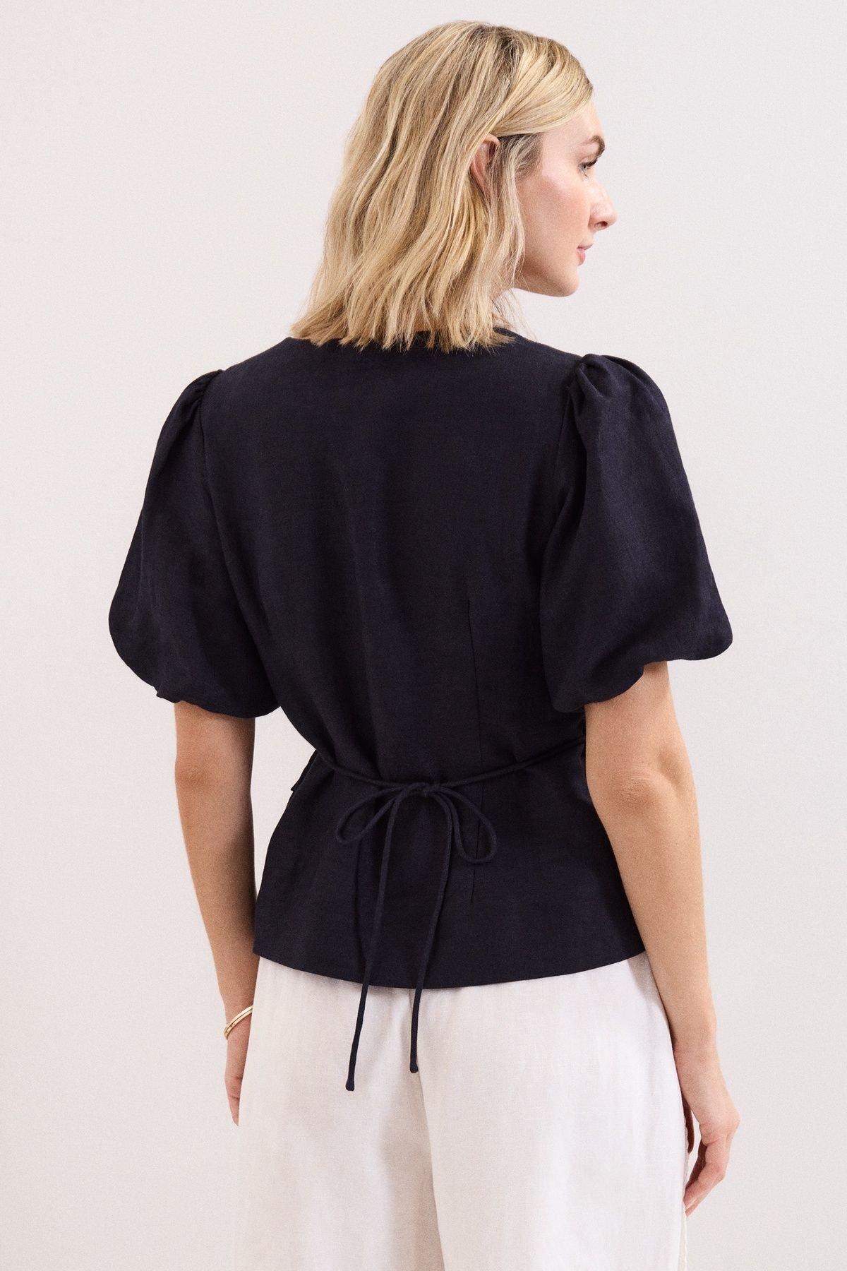 Phase Eight Phase Eight Women's Audrey Linen Blouse in Dark Navy - 4