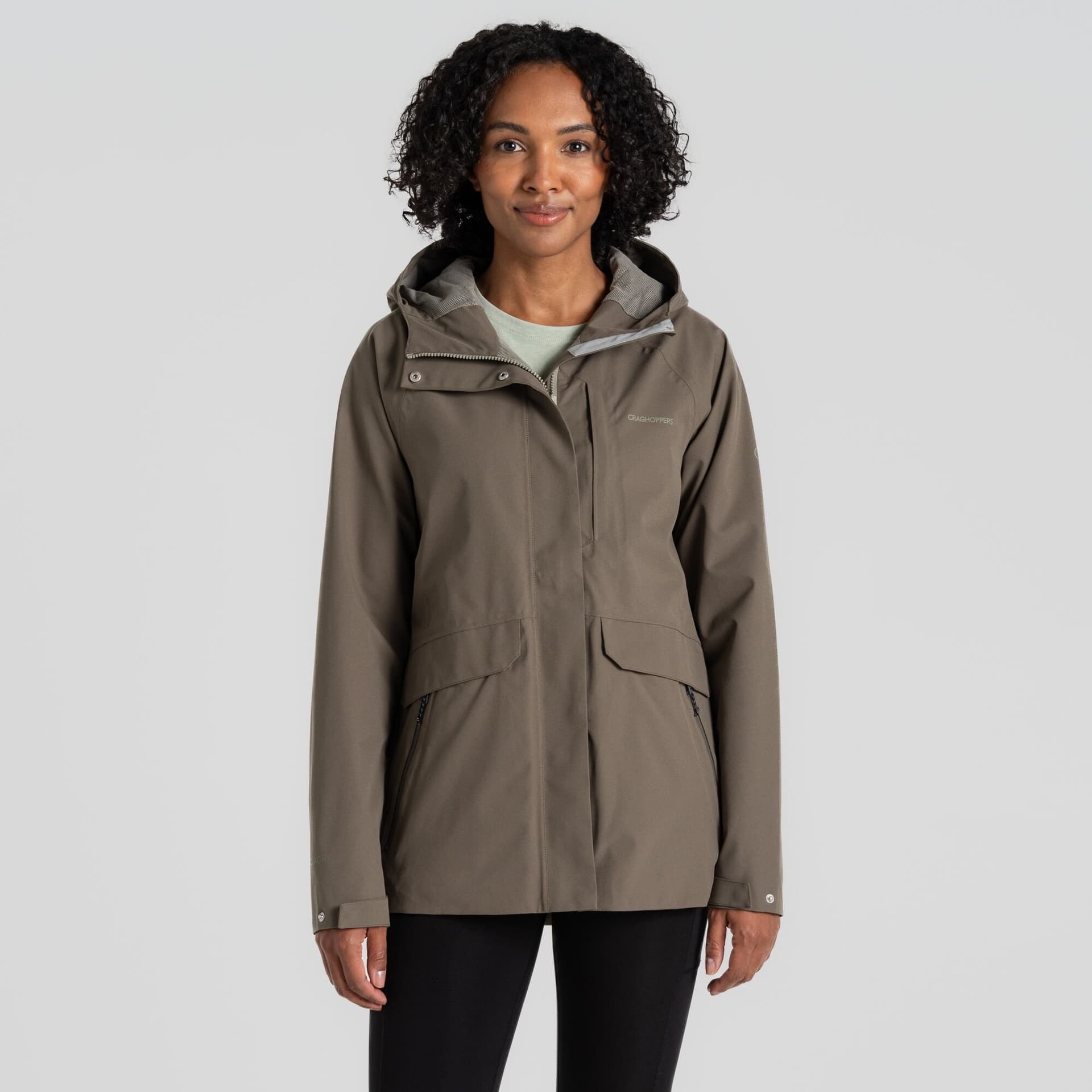 Craghoppers Craghoppers Women's Caldbeck Wind-Resistant AquaDry Waterproof Jacket in Dark Green