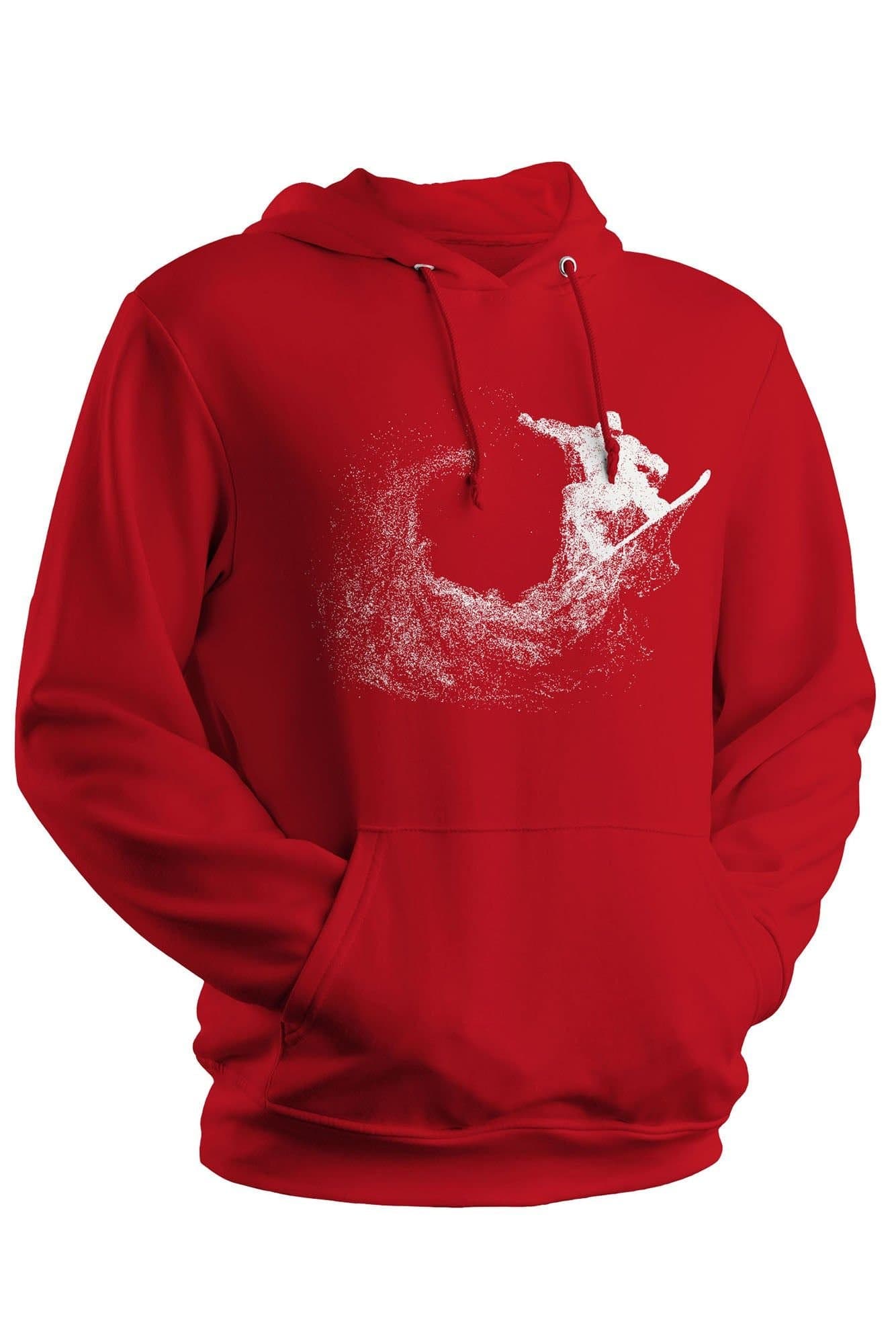 Bad Zebedee Bad Zebedee Men's Particle Dot Snowboarder Hoodie in Red