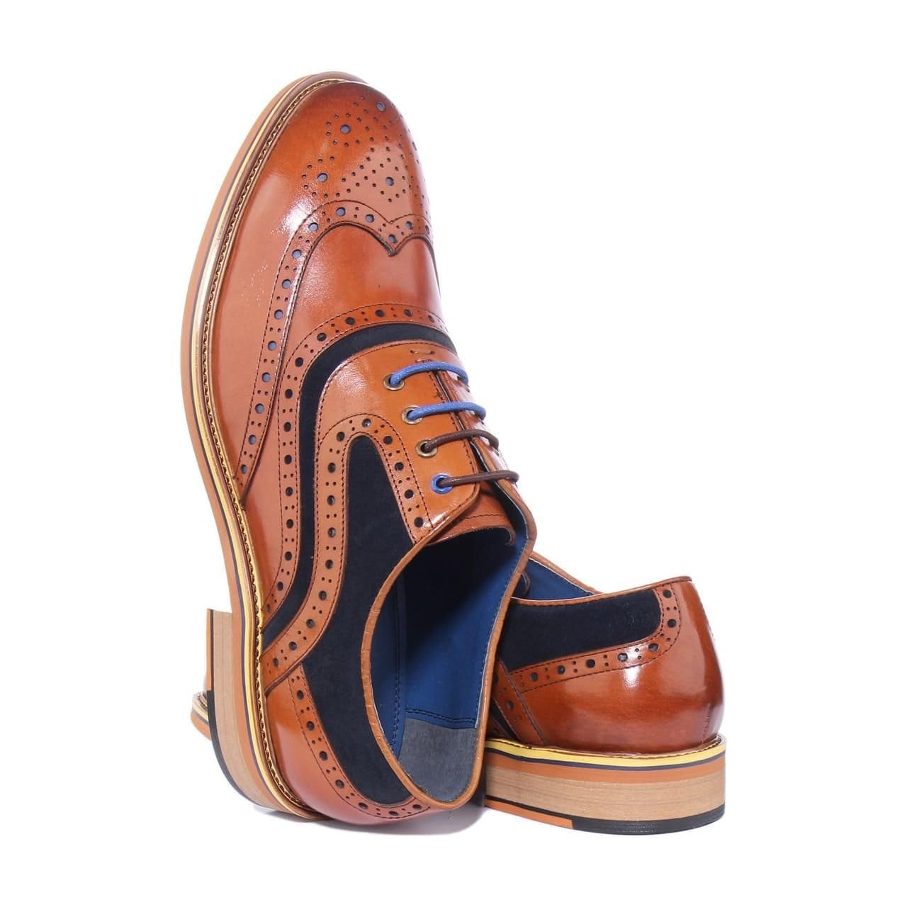 JUSTINREESS ENGLAND JUSTINREESS ENGLAND Men's 'Bryan' Leather Shoes in Brown - 4