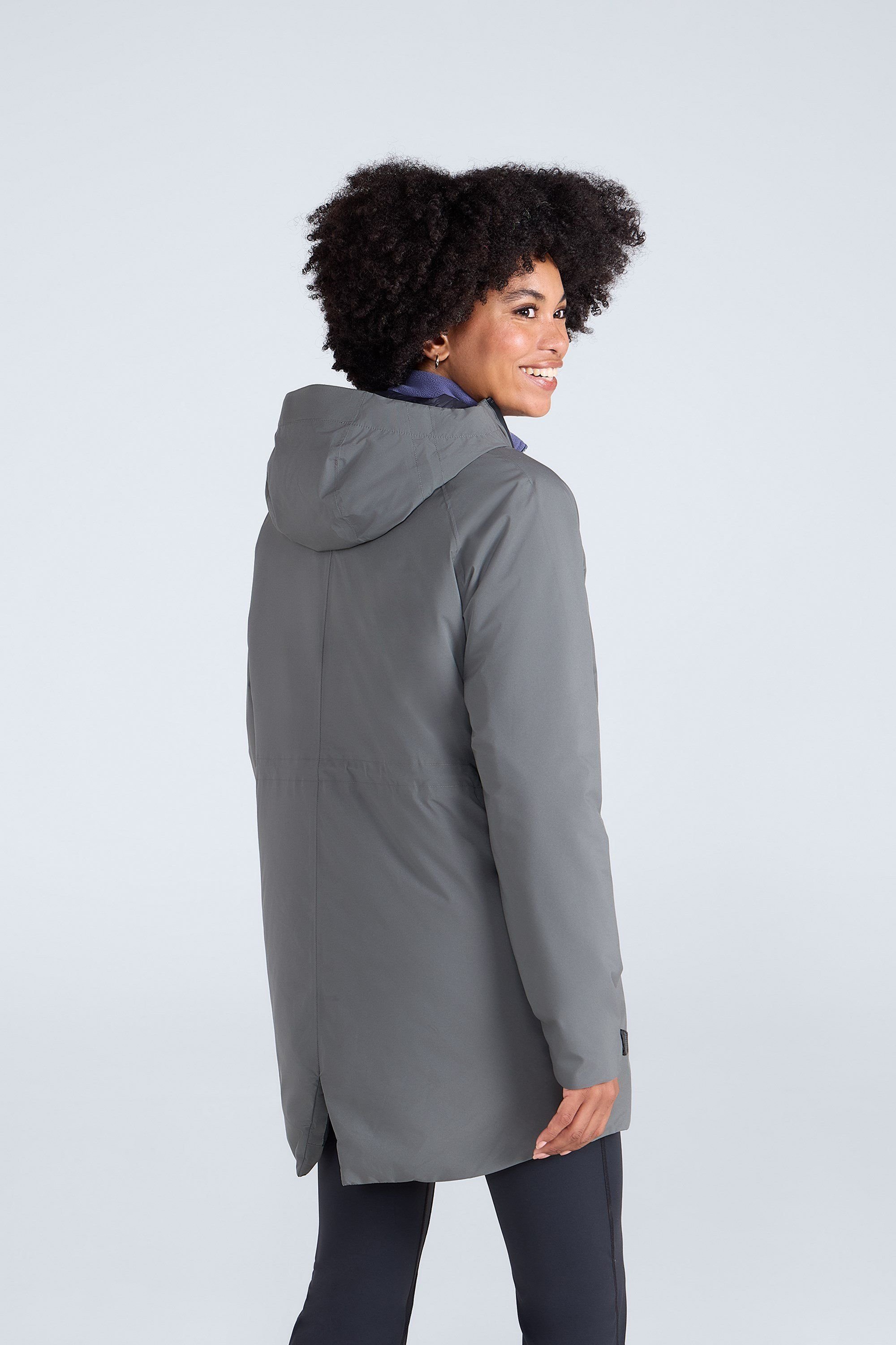 Animal Animal Women's 'Jackie' Waterproof Padded Adjustable Hood Full Zip Outdoor Jacket in Olive - 3