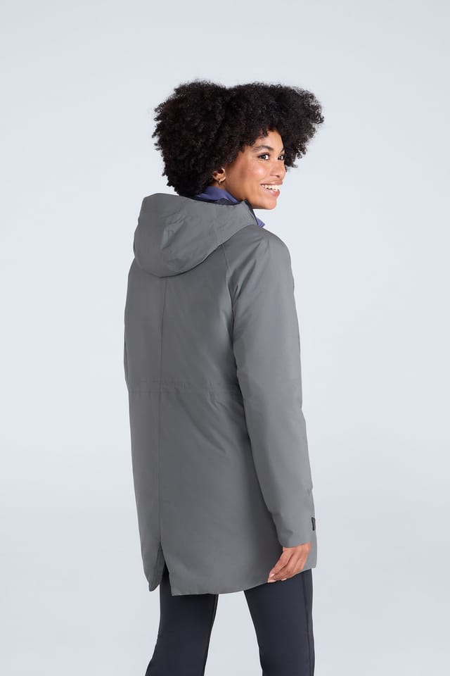 Animal Animal Women's 'Jackie' Waterproof Padded Adjustable Hood Full Zip Outdoor Jacket in Olive - 3
