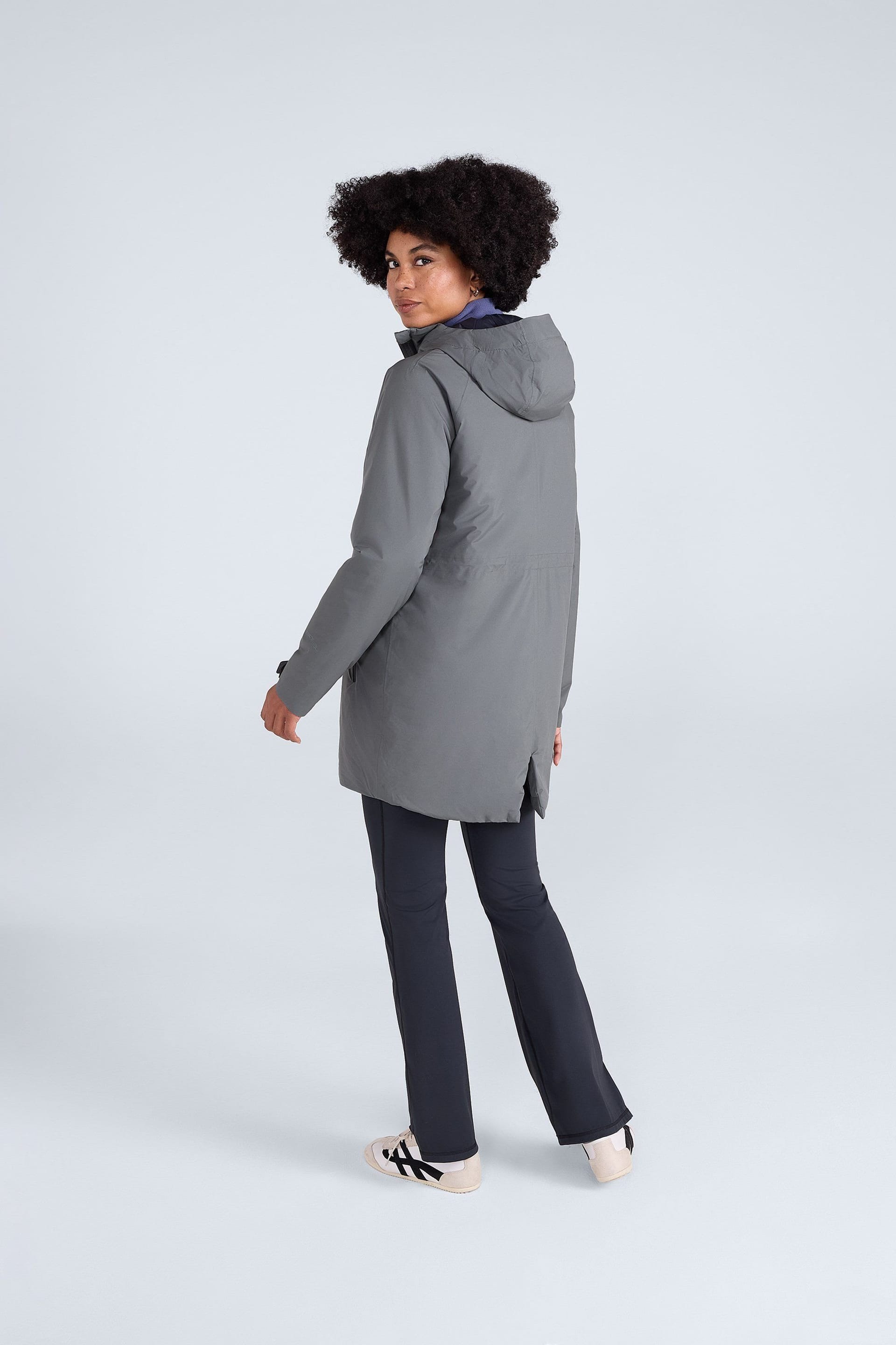 Animal Animal Women's 'Jackie' Waterproof Padded Adjustable Hood Full Zip Outdoor Jacket in Olive - 4