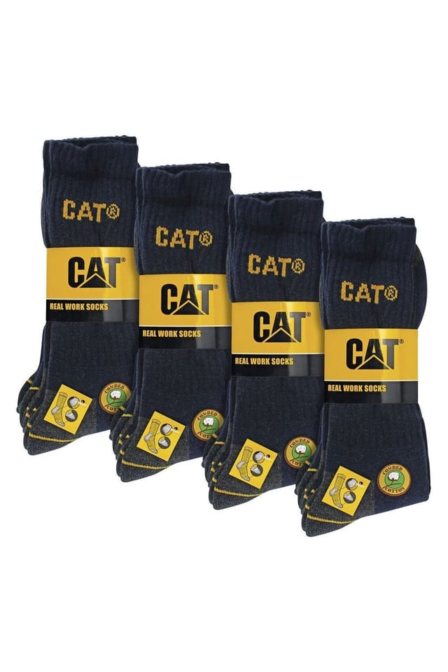 Caterpillar Caterpillar Men's 12 Pack Heavy Duty Work Socks for Steel Toe Boots in Navy - 2
