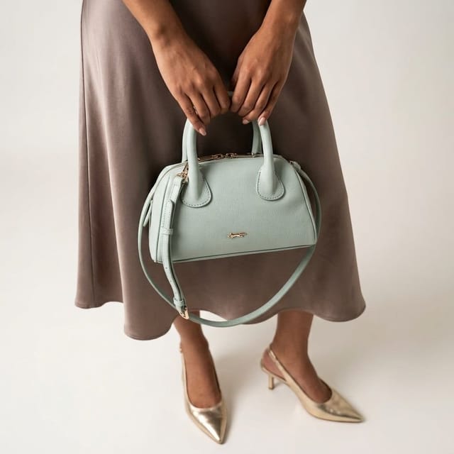 Paul Costelloe Paul Costelloe Women's Astria Leather Crossbody Bag in Duck Egg Blue - 2