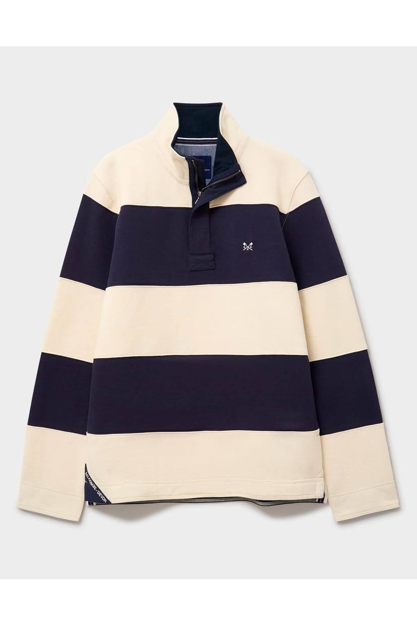 Crew Clothing Crew Clothing Men's Salc Sailing Cut & Sew Padstowe Sweat Blue - 1