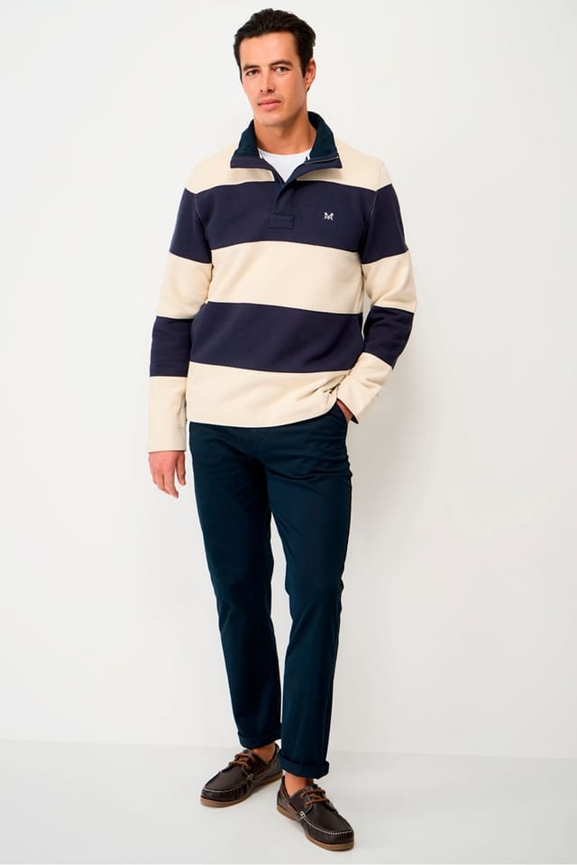 Crew Clothing Crew Clothing Men's Salc Sailing Cut & Sew Padstowe Sweat Blue - 2