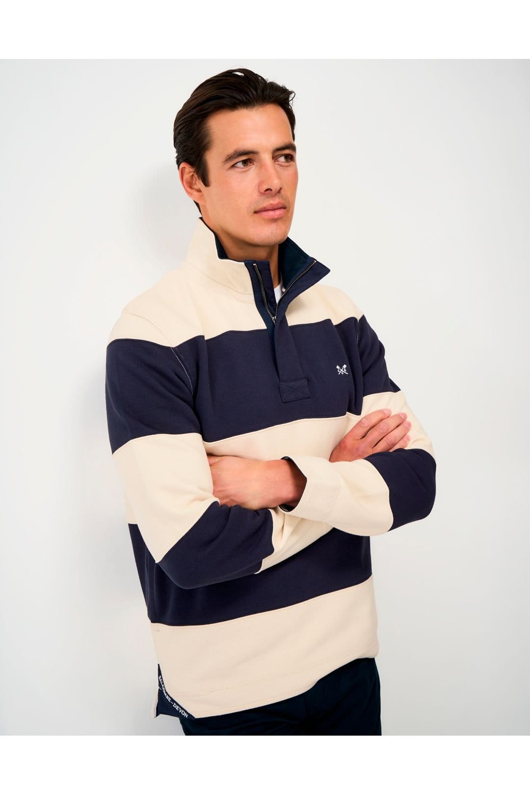 Crew Clothing Crew Clothing Men's Salc Sailing Cut & Sew Padstowe Sweat Blue - 4