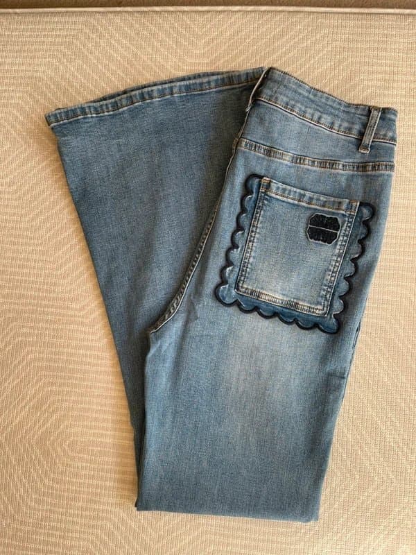 Never Fully Dressed Never fully dressed Denim Flare Scallop Jeans size UK 14