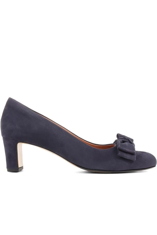 Jones Bootmaker Jones Bootmaker Women's Zelda Bow Detail Court Shoes in Navy - 2