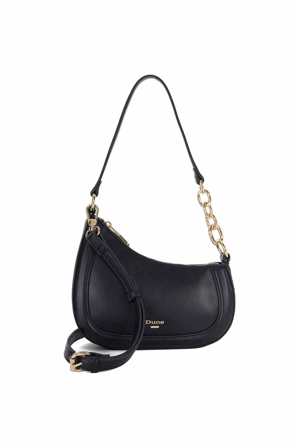 Dune London Dune London Women's 'Direction' Leather Shoulder Bag in Black - 1