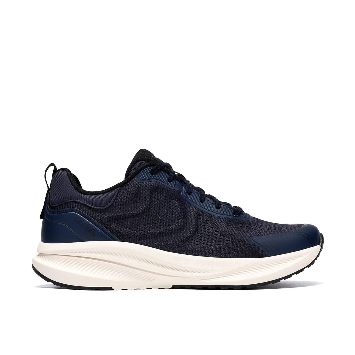 Clarks Clarks Men's Bolham Lace Navy Knit Trainers, Lace Up in Blue - 1