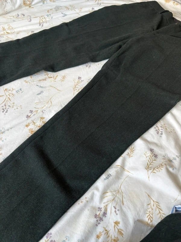 ASOS Design Dark Green Herringbone Skinny Suit Trouser
