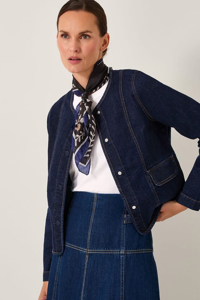Monsoon Monsoon Women's Vivian Denim Jacket Blue - 3
