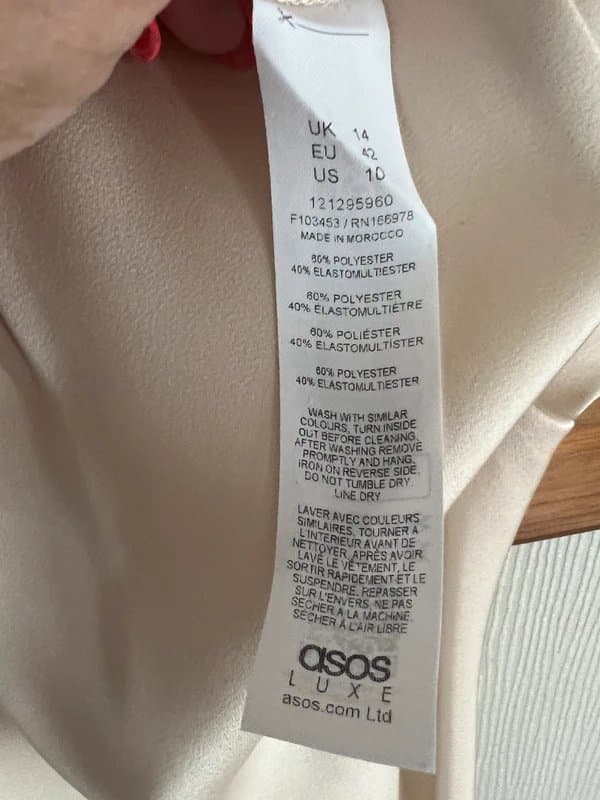ASOS ASOS Luxe Satin Corsage Plunge Neck Wide Leg Jumpsuit UK14