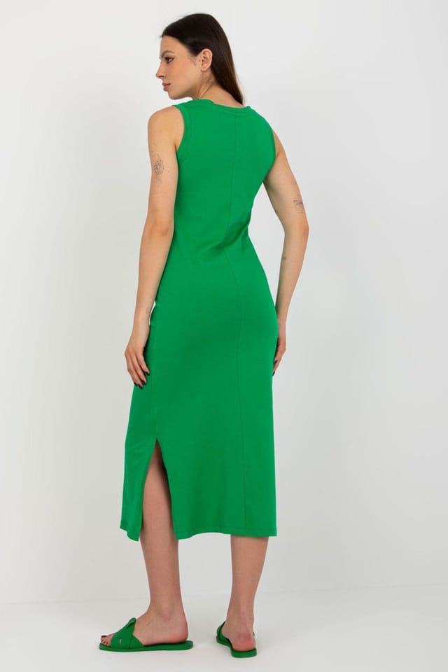 Love Lace Love Lace Women's Straight Cut Sleeveless Heart Neck Dress in Green - 3