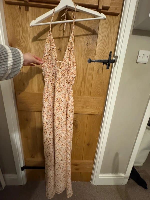 Bershka Bershka floral maxi halter neck dress
