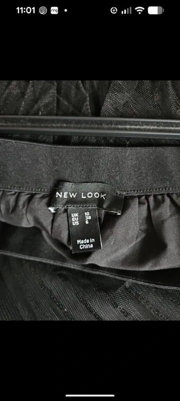 New Look Black tuille sequin skirt size 10