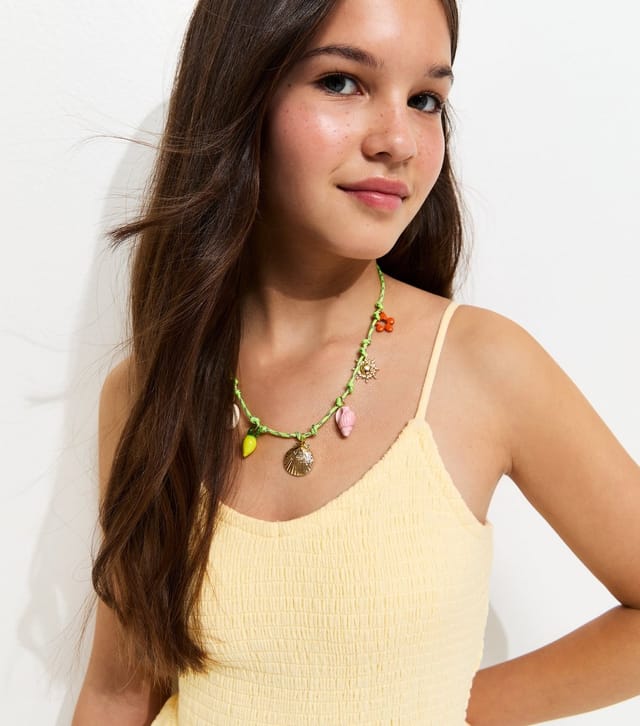 New Look Girls' Light Yellow Shirred Tiered Dress New Look - 3