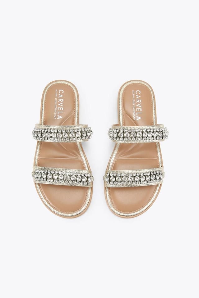 Carvela Carvela Women's 'Lusso Flat' Sandals in Gold - 2