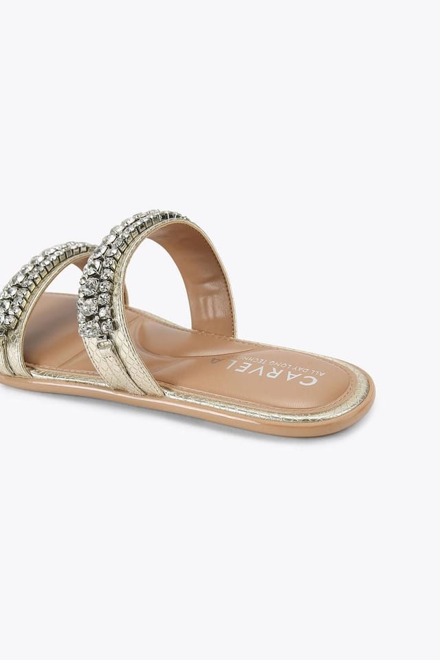 Carvela Carvela Women's 'Lusso Flat' Sandals in Gold - 3
