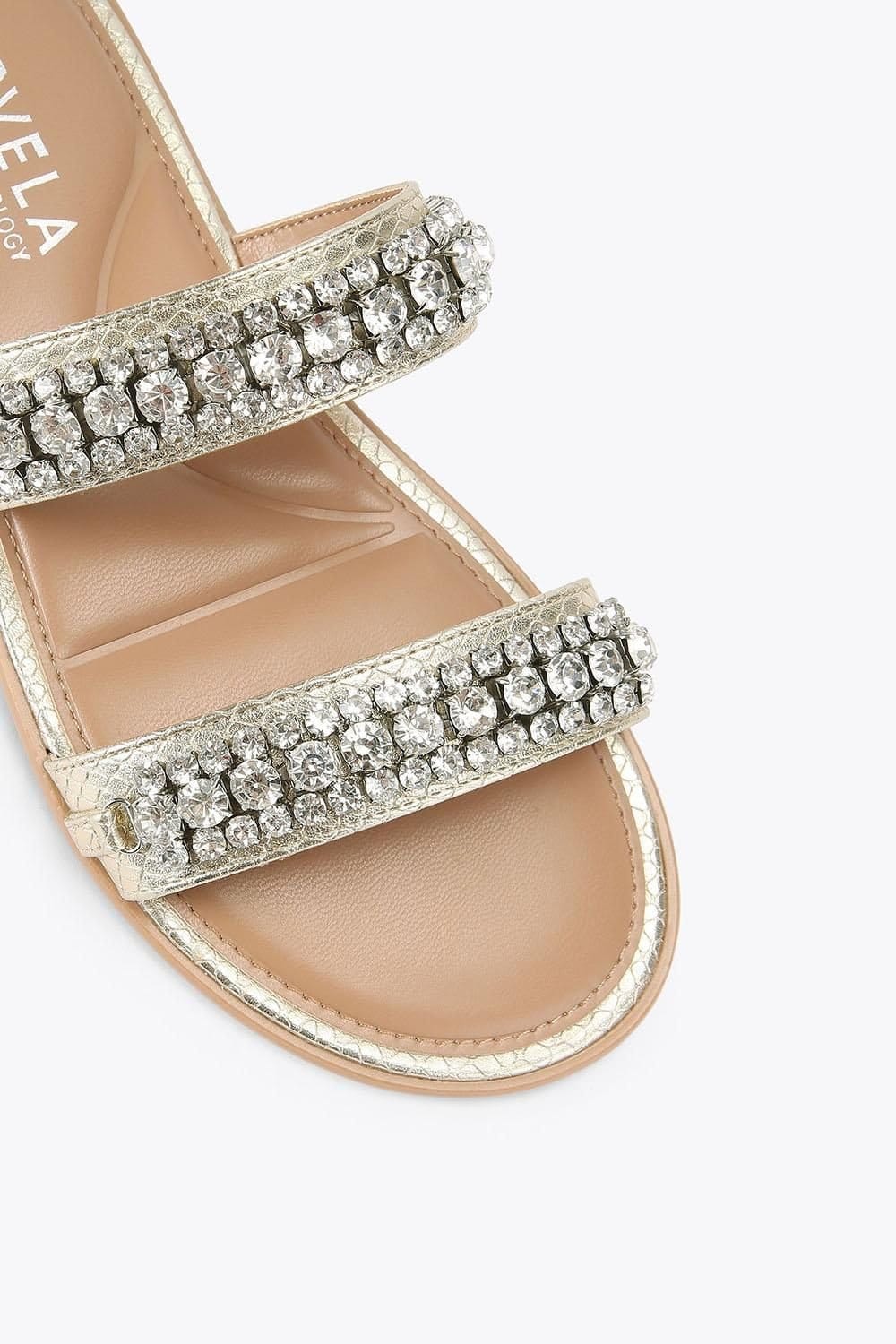 Carvela Carvela Women's 'Lusso Flat' Sandals in Gold - 4