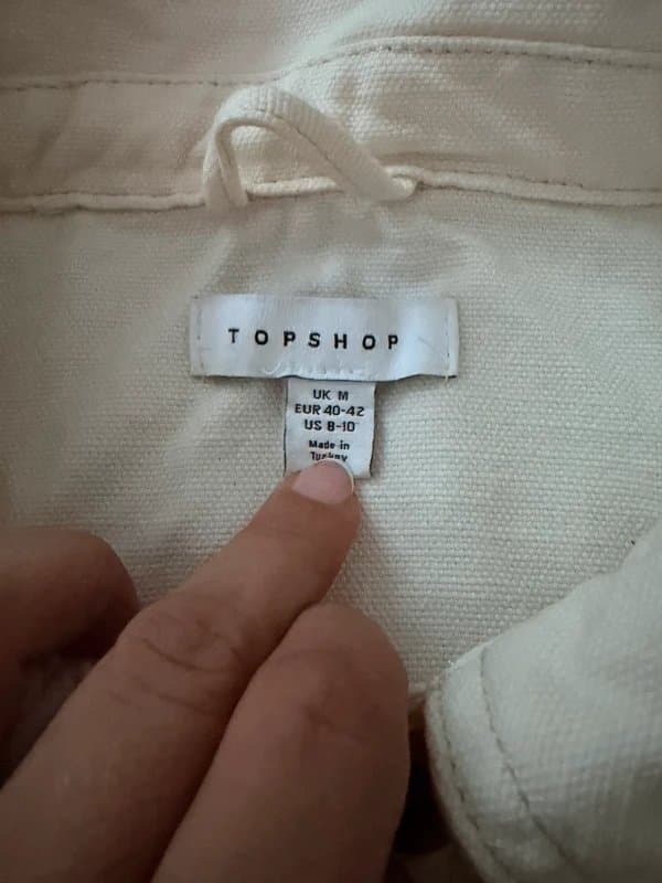 Topshop Topshop Vintage Ivory Denim Jacket