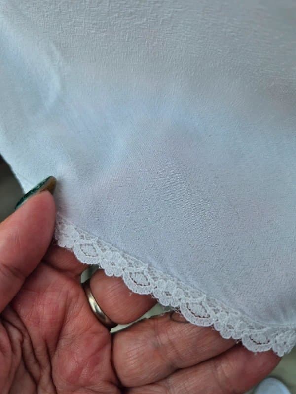 Next Next strappy string back cami top lace edged size 20 white