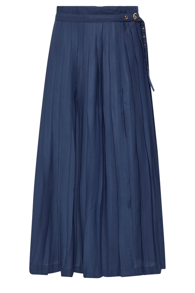 Star By Julien Macdonald Star by Julien Macdonald Women's Pleated Belt Buckle Maxi Skirt in Dark Blue - 2
