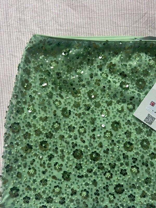Bershka Bershka brand new green sequin mini skirt
