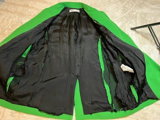 Zara Zara green oversized blazer (see full pics) - SM