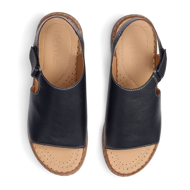 Hotter Hotter Women's Wide Fit 'Mena' Sandals in Black - 3