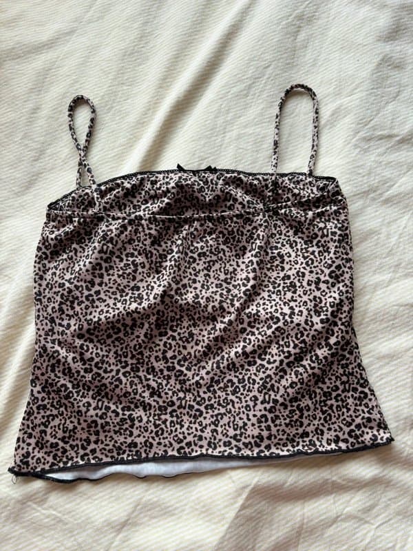 Bershka leopard cami top